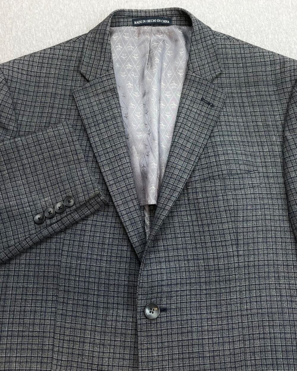 Penguin Munsingwear Blazer Mens 40R Plaid Wool‎ Blend Stretch Single Breast